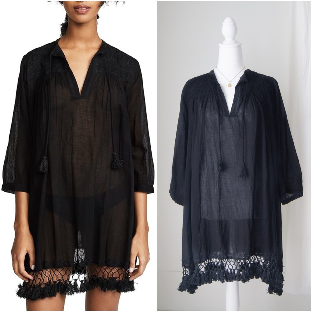 Roller Rabbit Black Lucknow Serafina Tunic Top Dress Women’s Size M